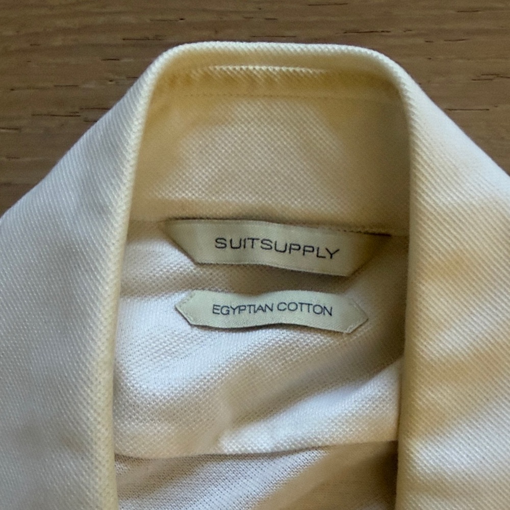 Suitsupply Cream Cotton Shirt